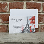 Invitatie de nunta calendar cu tema Paris Turnul Eiffel 5643 CONCEPT