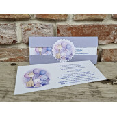 Invitatie De Botez Cu Mov Si Animalute 611 TH