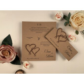 Invitatie De Nunta Natur Cu Inimioare 74772 ELA