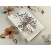 Invitatie De Nunta Florala Cu Fundita 85842 ELITE