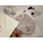 Invitatie De Nunta Din Plastic Cu Plic 85845 ELITE