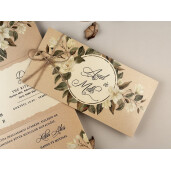 Invitatie De Nunta Florala Cu Fundita Si Calendar 85864 ELITE