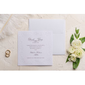 Invitatie de nunta cu imprimeu floral basorelief 9128 EKONOM