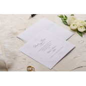Invitatie de nunta cu imprimeu floral basorelief 9128 EKONOM