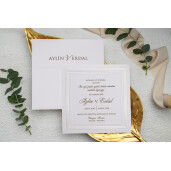 Invitatie De Nunta Eleganta Cu Chenar In Relief 9134 EKONOM