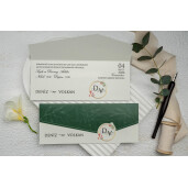Invitatie De Nunta Florala Verde 9177 EKONOM