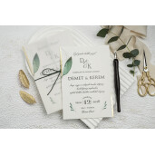 Invitatie De Nunta Cu Frunze Si Calc 9206 EKONOM