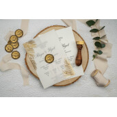Invitatie De Nunta Florala Cu Frunze Palmier 9328 EKONOM