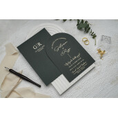 Invitatie De Nunta Eleganta Verde 9372 EKONOM