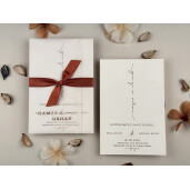 Invitatie De Nunta Cu Plic si Fundita 96932 ELITE