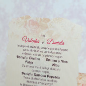 Invitatie de nunta florala tip cufar cu papirus 2202 POLEN