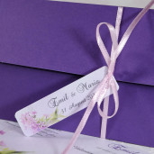Invitatie de nunta florala mov 2233 POLEN