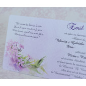 Invitatie de nunta florala mov 2233 POLEN