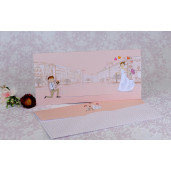 Invitatie de nunta haioasa roz cu miri 2220 Polen 