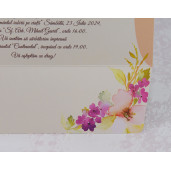 Invitatie de nunta florala in forma de plic 2212 Polen 