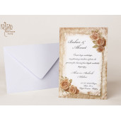Invitatie de nunta cu trandafir 70192
