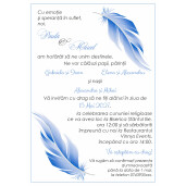 Invitatie De Nunta Digitala Cu Pene Albastre 051