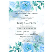 Invitatie De Nunta Digitala Cu Trandafiri Albastrii 019 