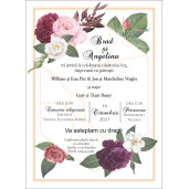 Invitatie De Nunta Digitala Florala Cu Chenar 036 