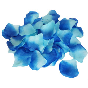 Petale artificiale de trandafiri albastre degrade