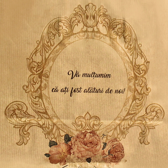 Punga Nunta Natur Cu Model Floral Vintage Pn 10028 Invitatie De Nunta